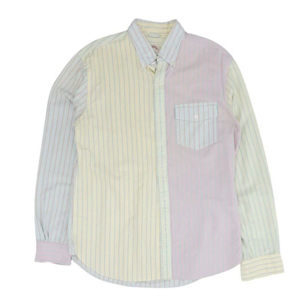VTG Brooks Brothers Bengals Striped Button Front Color Block Shirt Size M